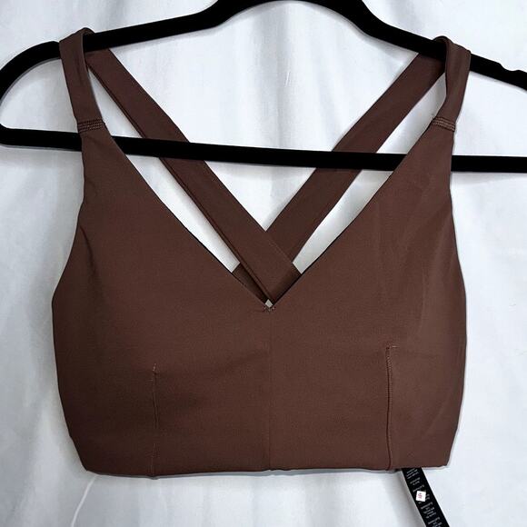 Lululemon Lab Other - Lululemon Lab Luxtreme Womens Size 10 Dusty Mauve Deep V Cross Back Sports Bra